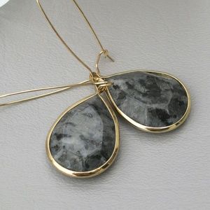 Faux marble teardrop earrings
